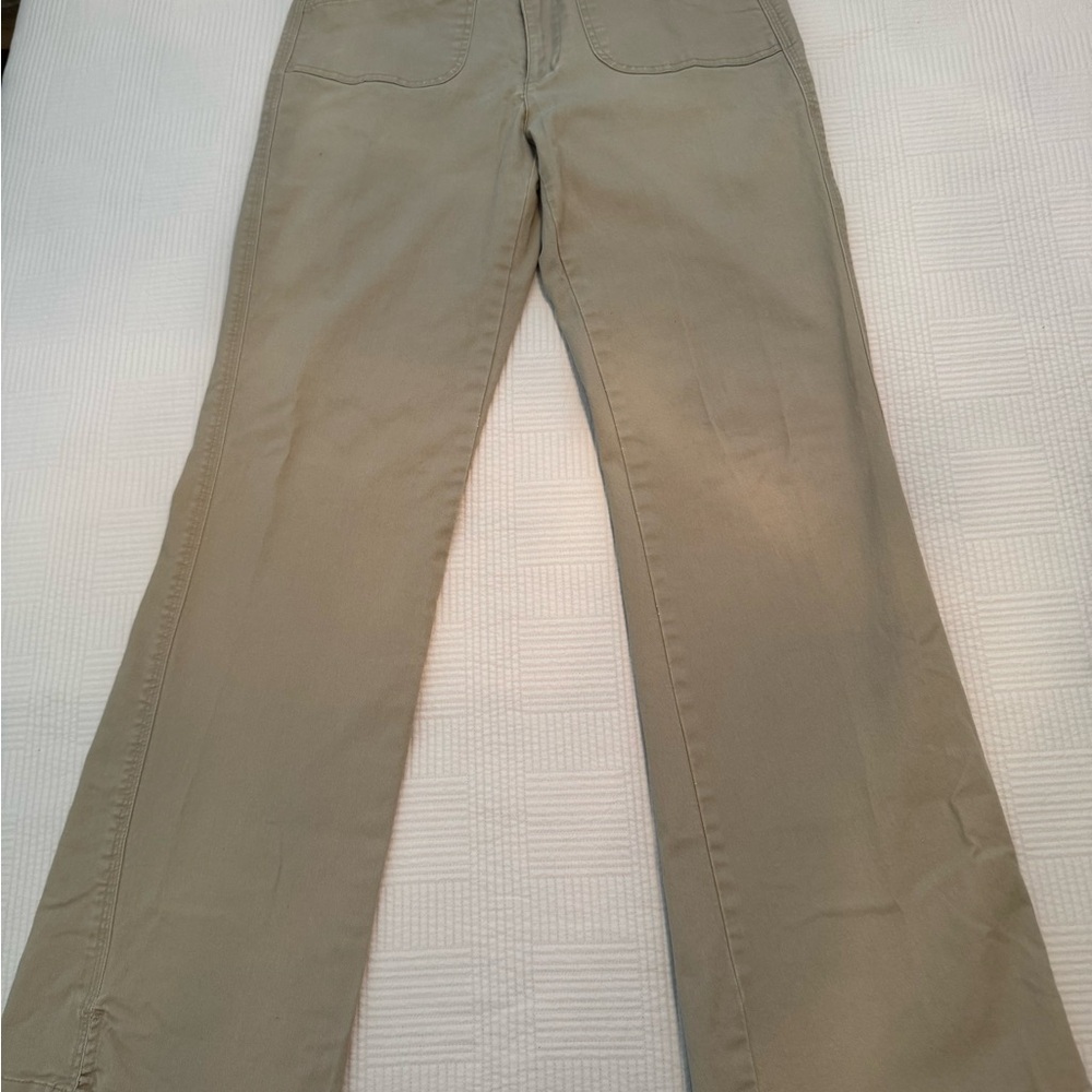 Vintage Express Women's Beige Flared Leg Jeans